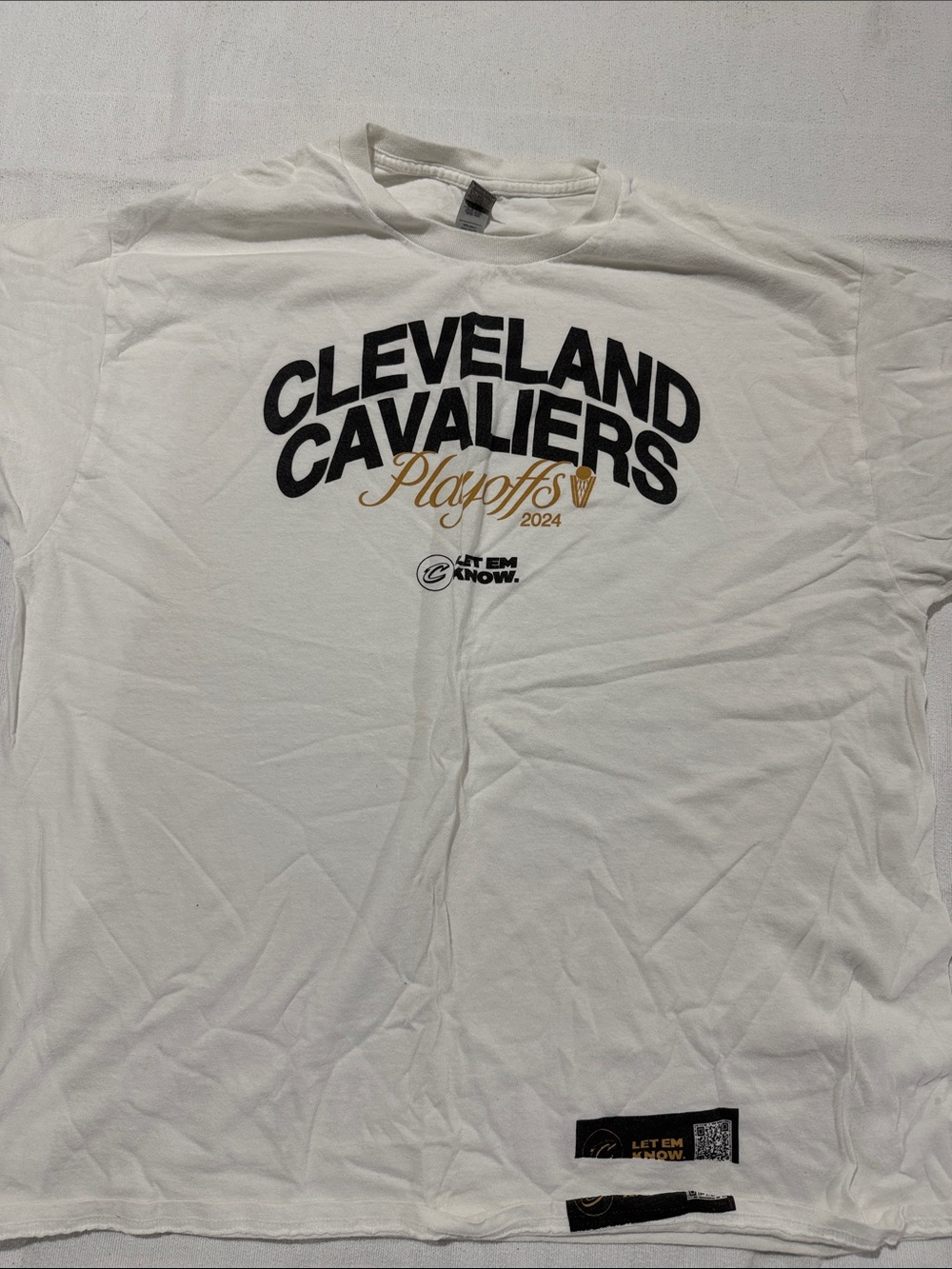 Cleveland Cavaliers Playoffs 2024 White Short Sleeve Tee